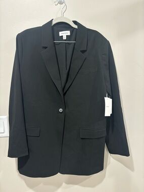 Nordstrom Women's Black Single-Button Blazer